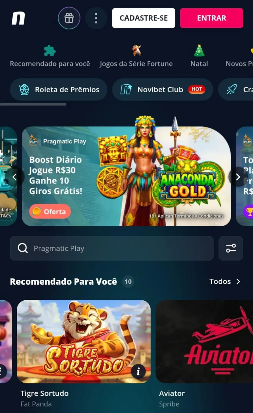 3. Novibet: aplicativo com os melhores jogos – melhores cassinos online